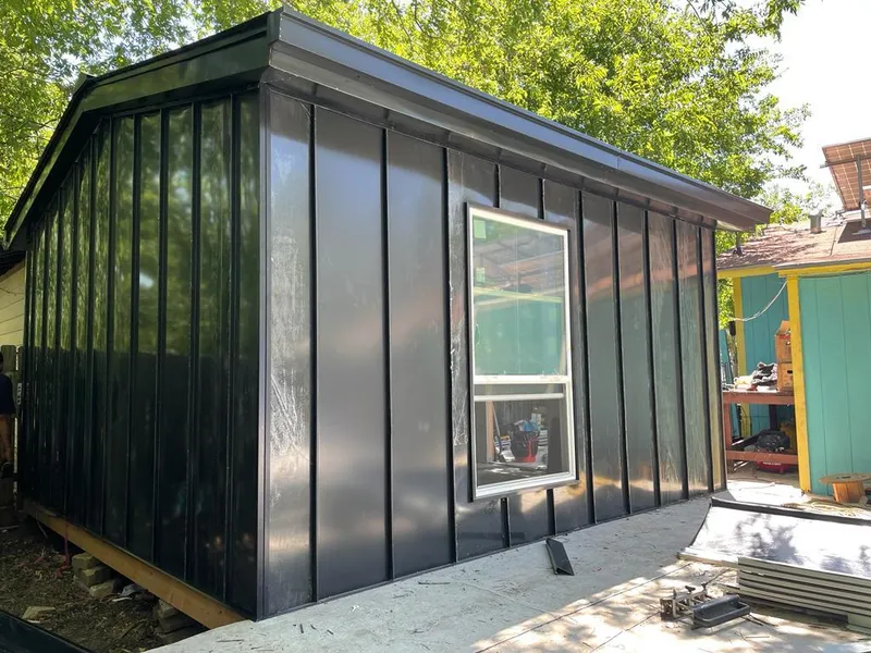 Black standing seam metal wall panels for Metal Roof Installation in Christiana